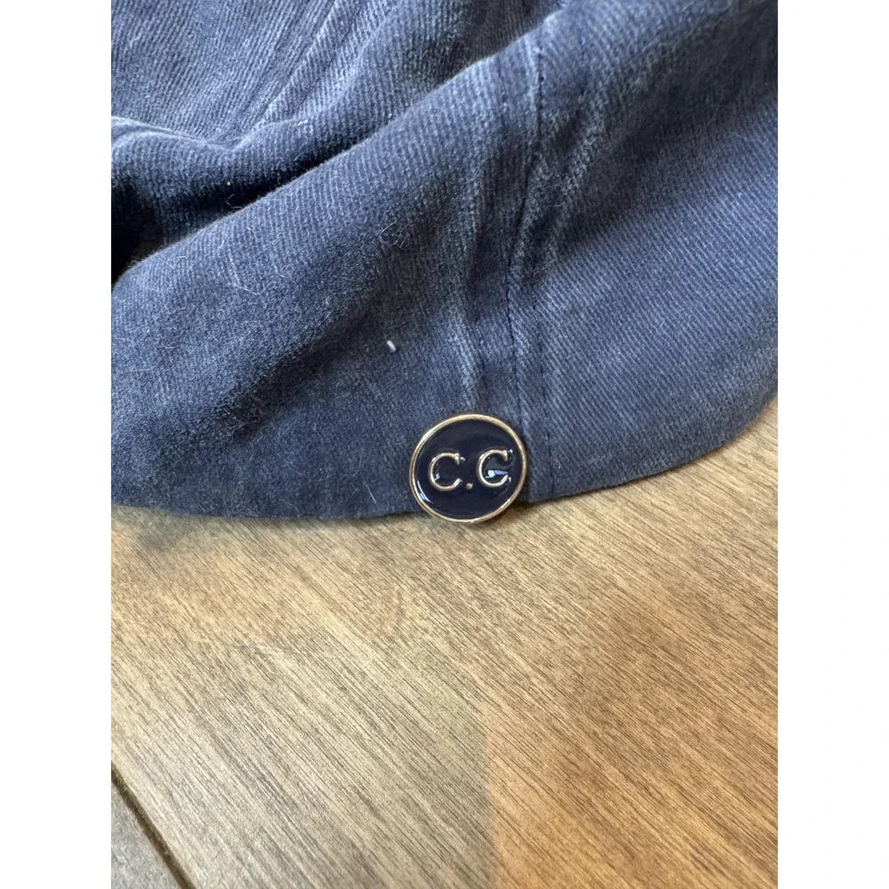 CC Exclusives Hat Cap Strap Back Womens Blue Distressed Ponytail Criss‎ Cross